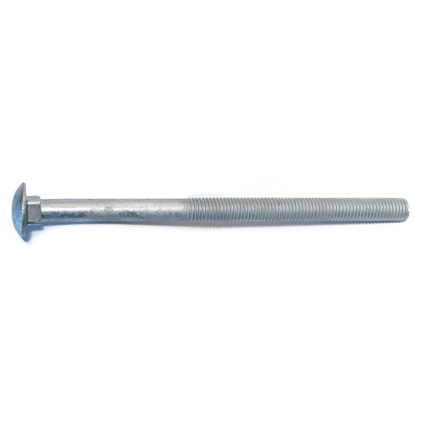 Midwest Fastener Carriage Bolt, Square Neck, 11 (Coarse), 10 in L, Steel, Hot Dipped Galvanized, 15 PK 53645 - main